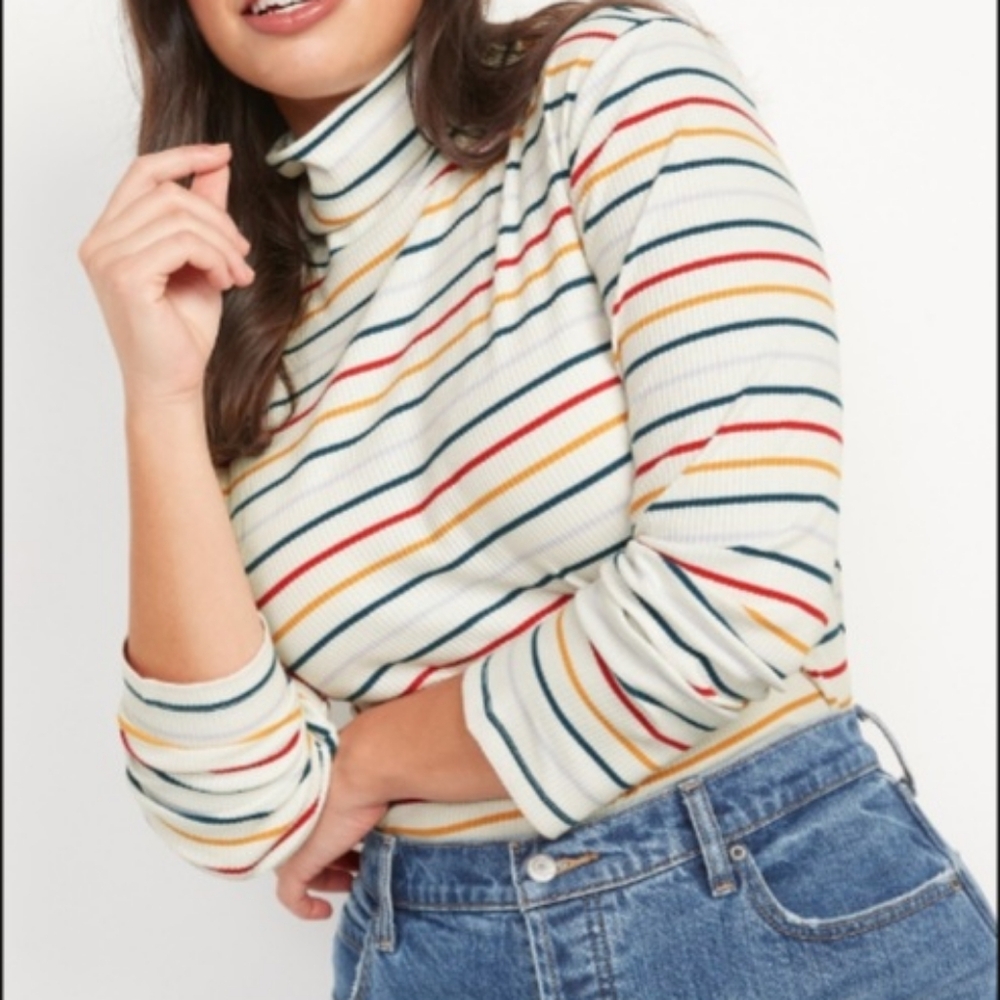Old Navy striped turtleneck